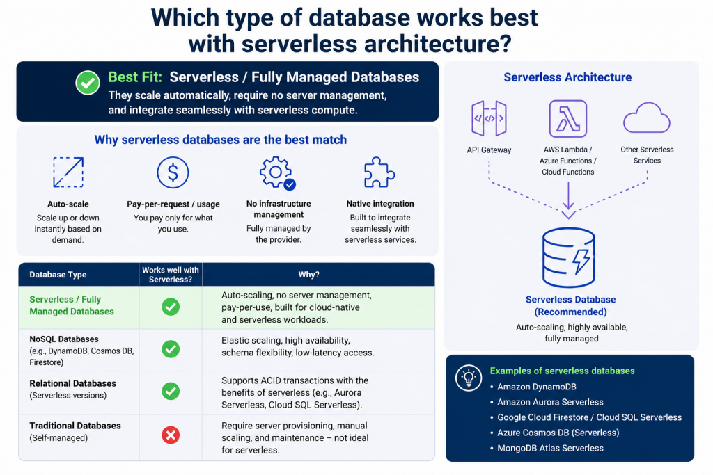 Which type of database works best with serverless architecture ...