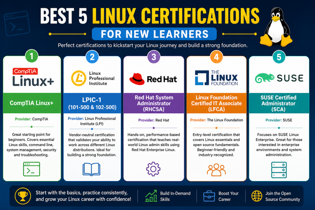 Best 5 Linux Certifications for New Learners – ExamTopics