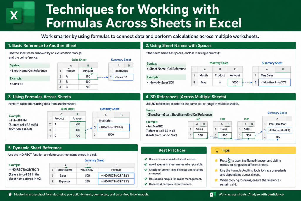 Techniques for Working with Formulas Across Sheets in Excel – ExamTopics