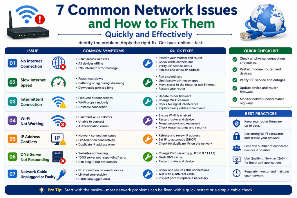 7 Common Network Issues and How to Fix Them Quickly and Effectively ...