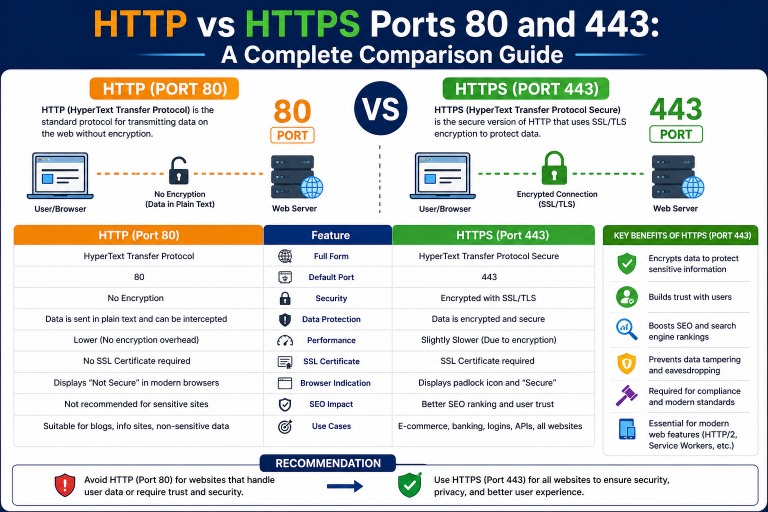 HTTP vs HTTPS Ports 80 and 443: A Complete Comparison Guide – ExamTopics