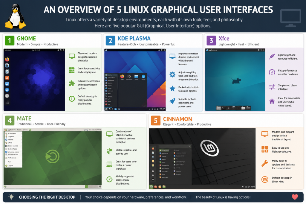 An Overview of 5 Linux Graphical User Interfaces – ExamTopics