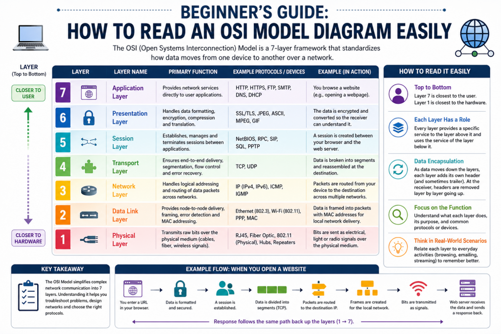 Beginner’s Guide: How to Read an OSI Model Diagram Easily – ExamTopics