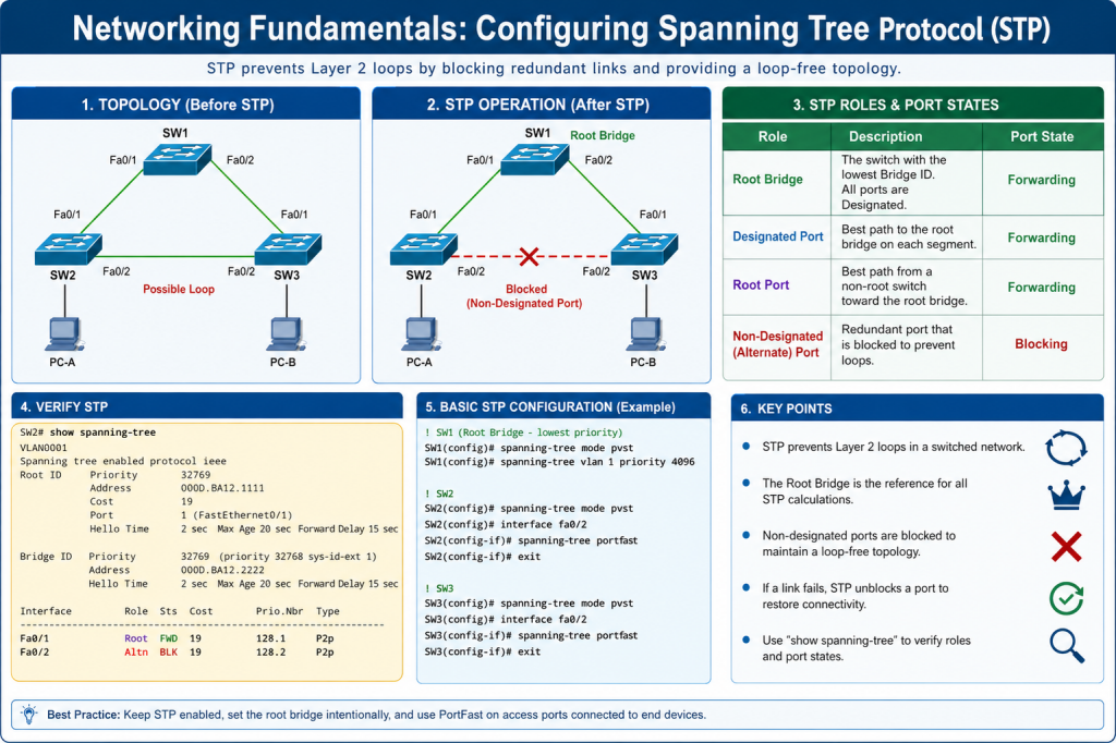 Networking Fundamentals: Configuring Spanning Tree Protocol – ExamTopics
