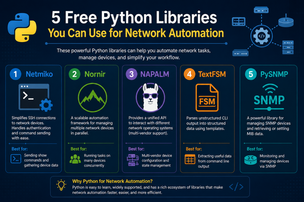 5 Free Python Libraries You Can Use for Network Automation – ExamTopics