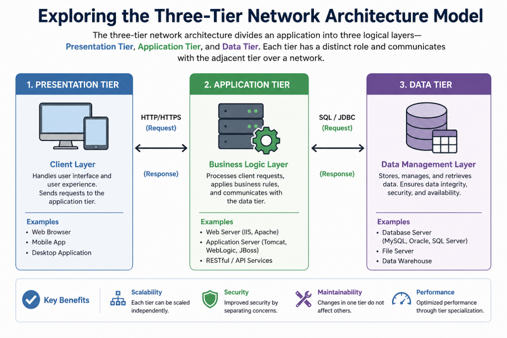 Exploring the Three-Tier Network Architecture Model – ExamTopics
