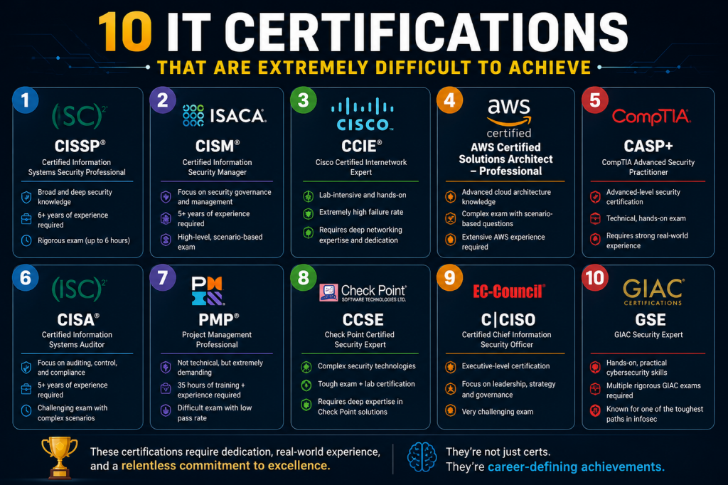10 IT Certifications That Are Extremely Difficult to Achieve – ExamTopics