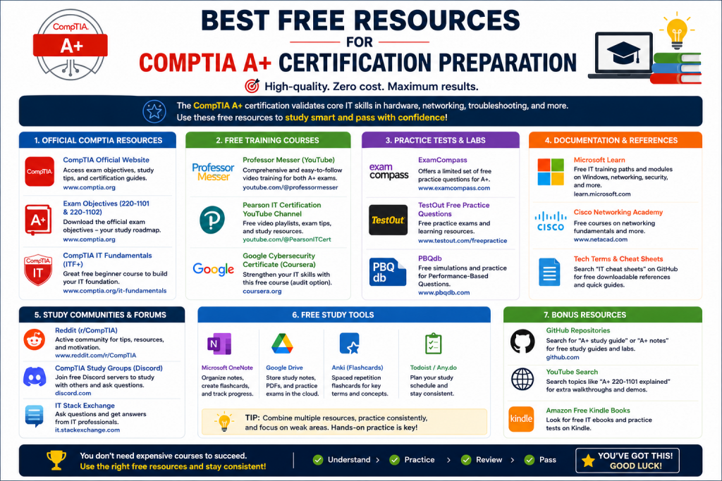 Best Free Resources for CompTIA A+ Certification Preparation – ExamTopics