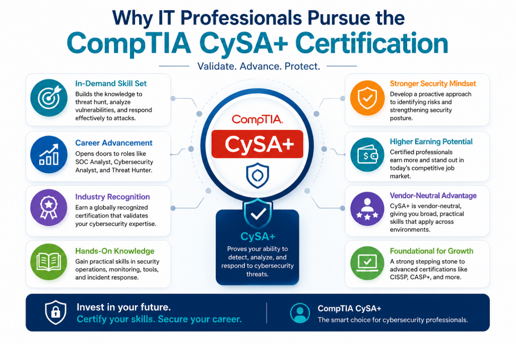 Why IT Professionals Pursue the CompTIA CySA+ Certification – ExamTopics