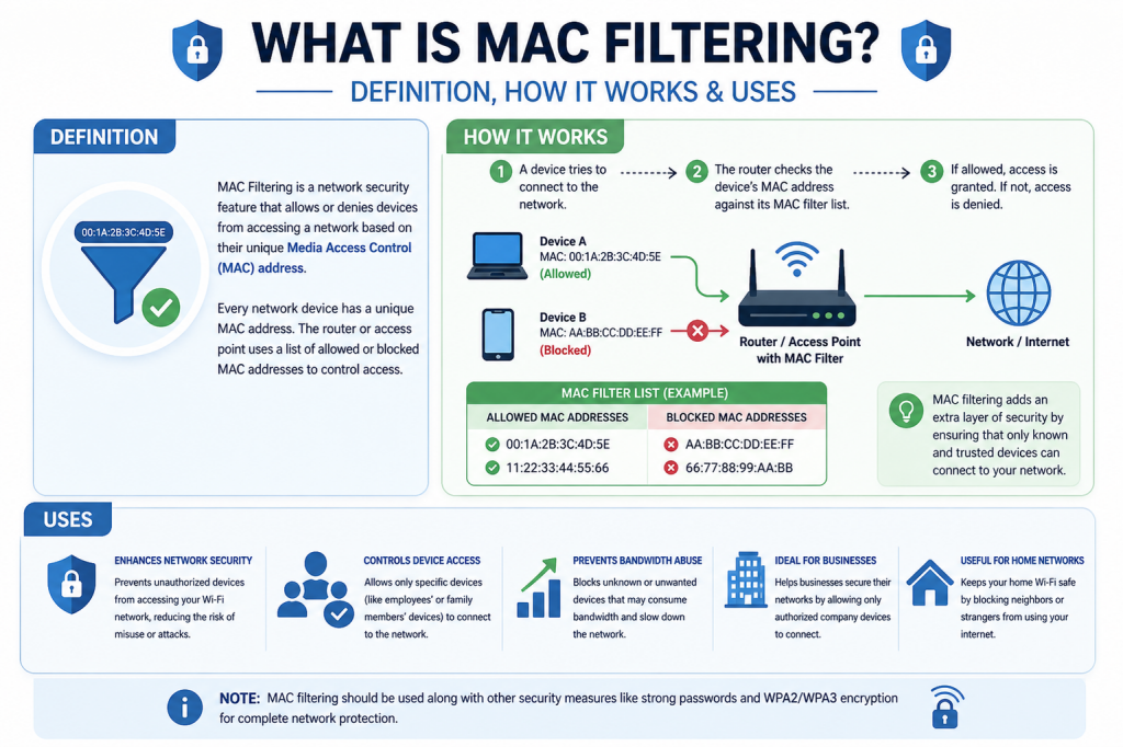 Mac Filtering In Zmi Router What Is MAC Filtering? Definition, How It Works & Uses – ExamTopics