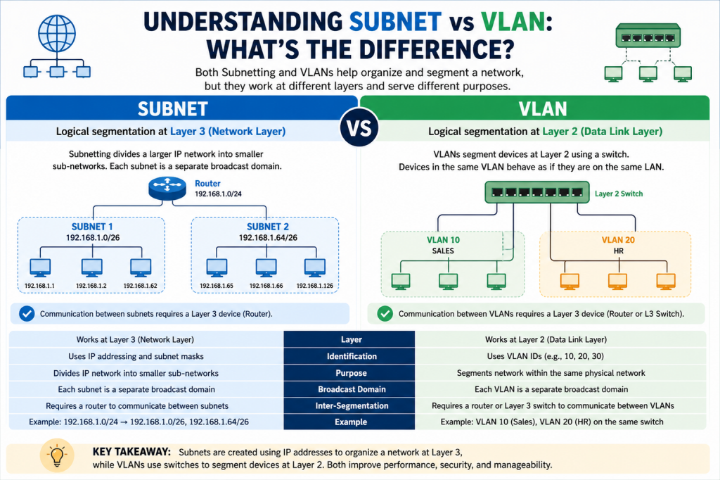 Understanding Subnet vs VLAN: What’s the Difference? – ExamTopics